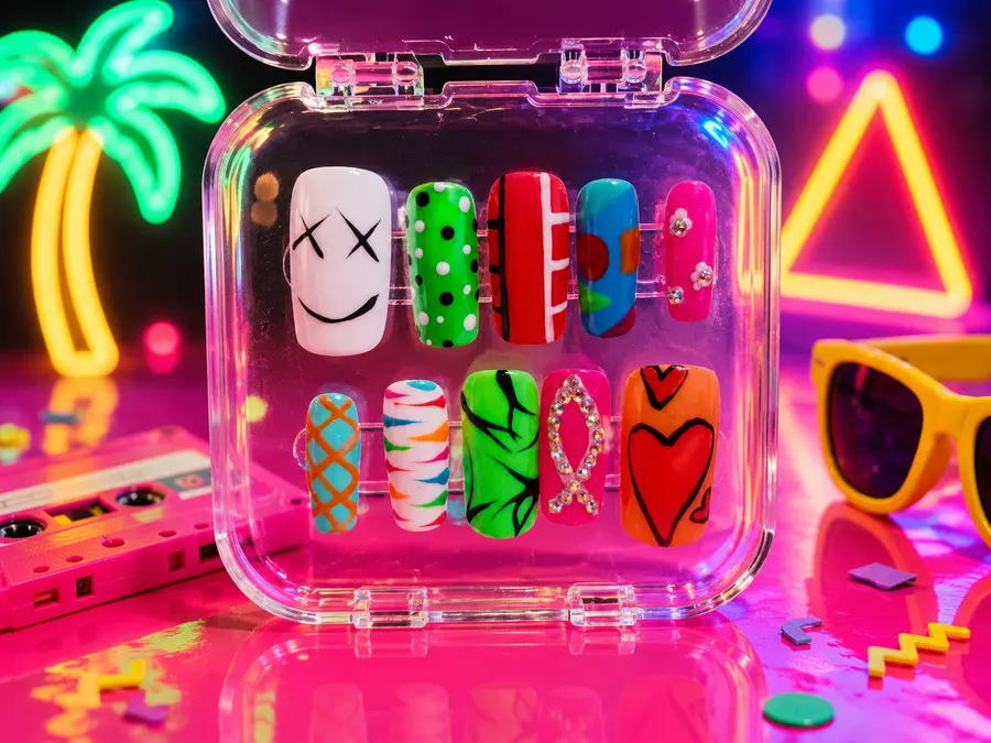 80s Pop press-on nail set
